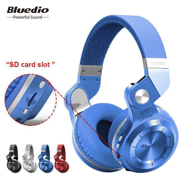 Planet Gates black / China Bluedio T2+ fashionable foldable over the ear bluetooth headphones BT 4.1 support FM radio& SD card functions Music&phone calls