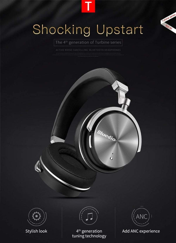Planet Gates black / China Bluedio T4 Active Noise Cancelling Wireless Bluetooth Headphones wireless Headset with microphone for music