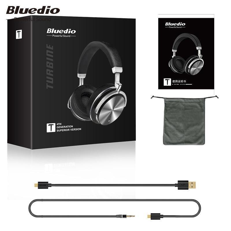 Planet Gates Black / China Bluedio T4S Active Noise Cancelling Wireless Bluetooth Headphones wireless Headset with microphone for phones