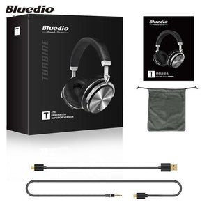 Planet Gates Black / China Bluedio T4S Active Noise Cancelling Wireless Bluetooth Headphones wireless Headset with microphone for phones