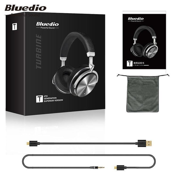Planet Gates Black / China Bluedio T4S Active Noise Cancelling Wireless Bluetooth Headphones wireless Headset with microphone for phones