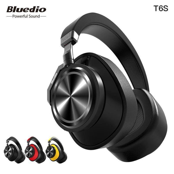 Planet Gates Black / China Bluedio T6S Bluetooth Headphones Active Noise Cancelling  Wireless Headset for phones and music with voice control