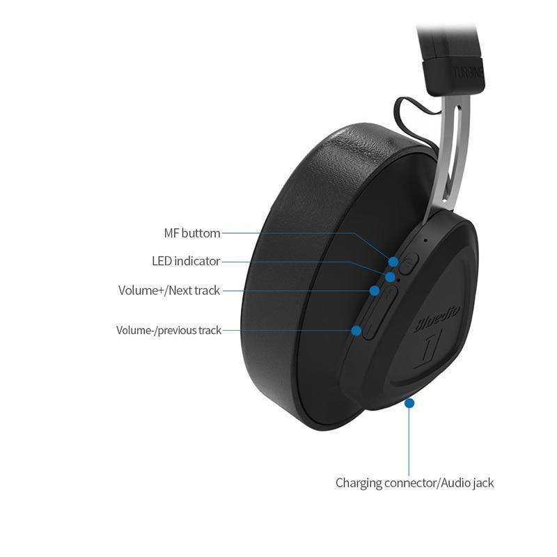 Bluedio TM wireless bluetooth headphone with microphone monitor studio headset for music and phones support voice control - Planet Gates