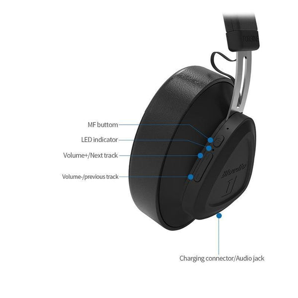 Planet Gates Black / China Bluedio TM wireless bluetooth headphone with microphone monitor studio headset for music and phones support voice control