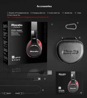 Bluedio U(UFO)High-End Bluetooth headphone Patented 8 Drivers/3D Sound/Aluminum alloy/HiFi Over-Ear wireless headphone - Planet Gates