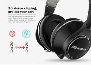 Planet Gates black / China Bluedio UFO PLUS High-End Wireless Bluetooth headphones PPS12 drivers  Headband with microphone for phones