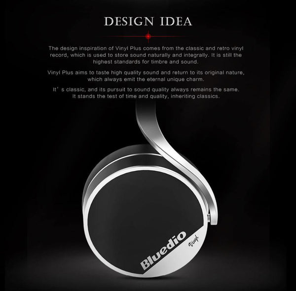 Planet Gates black / China Bluedio Vinyl Plus Light Extravagance Wireless Bluetooth Headphones/headset for music