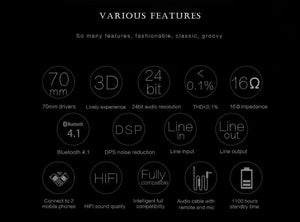 Planet Gates black / China Bluedio Vinyl Plus Light Extravagance Wireless Bluetooth Headphones/headset for music