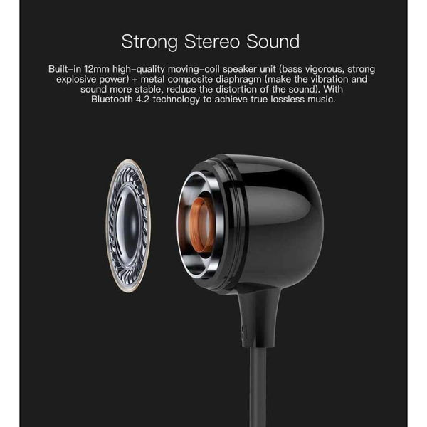 Planet Gates Black / China Bluetooth headphone wireless earphone neckband MP3 music game video headset IP67 waterproof sport microphone earbuds