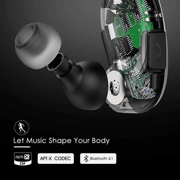 Planet Gates Black / China Bluetooth Headphones Wireless Earbuds Portable Waterproof Earphone Sport Headphones With Mic&AptX Stereo