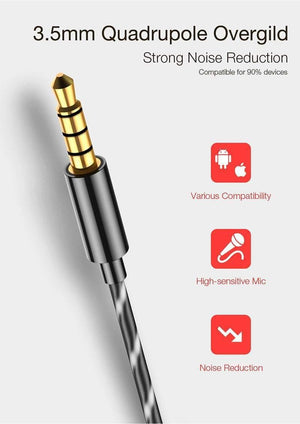 Planet Gates Black / China CAFELE Professional In-Ear Wired Earphone High fidelity Sound Quality Metal Heavy Bass Music Wired Earphone for phone