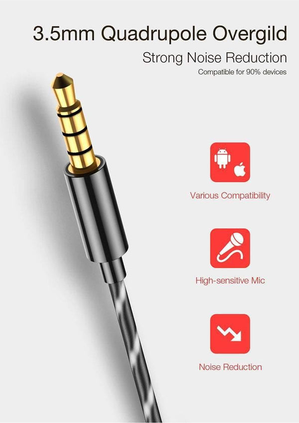 Planet Gates Black / China CAFELE Professional In-Ear Wired Earphone High fidelity Sound Quality Metal Heavy Bass Music Wired Earphone for phone