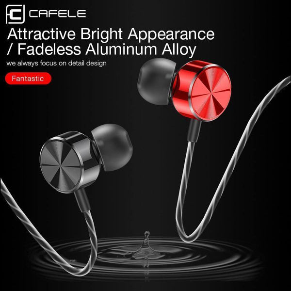Planet Gates Black / China CAFELE Professional In-Ear Wired Earphone High fidelity Sound Quality Metal Heavy Bass Music Wired Earphone for phone