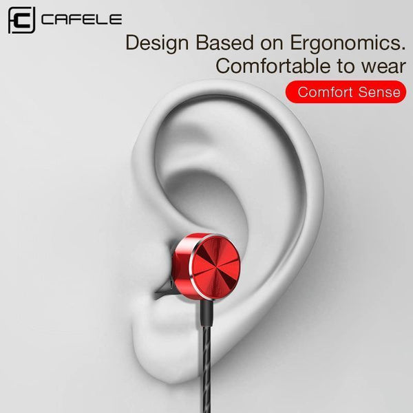 Planet Gates Black / China CAFELE Professional In-Ear Wired Earphone High fidelity Sound Quality Metal Heavy Bass Music Wired Earphone for phone