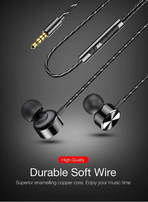 Planet Gates Black / China CAFELE Professional In-Ear Wired Earphone High fidelity Sound Quality Metal Heavy Bass Music Wired Earphone for phone