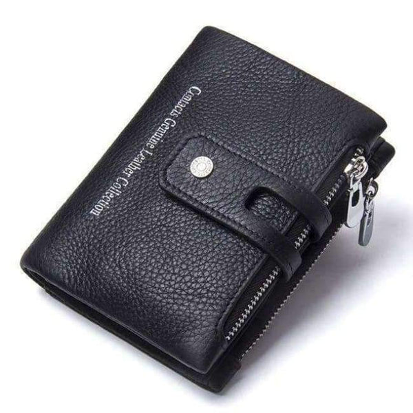 Planet Gates black / China CONTACT'S Genuine Crazy Horse Leather Mens Wallet Man Cowhide Cover Coin Purse Small Brand Male Credit&ID Multifunctional Walets