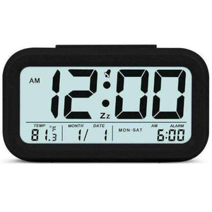 Planet Gates Black / China Digital Alarm Clock Student Clock Large LCD Display Snooze Electronic Kids Clock Light Sensor Nightlight Office Table Clock