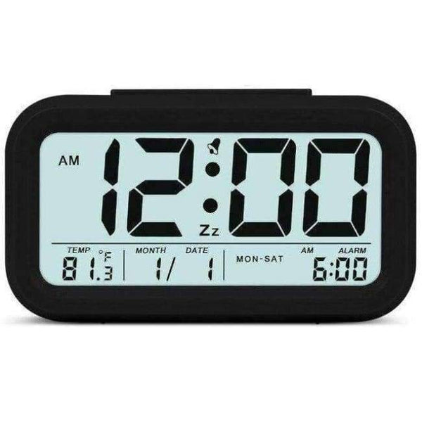 Planet Gates Black / China Digital Alarm Clock Student Clock Large LCD Display Snooze Electronic Kids Clock Light Sensor Nightlight Office Table Clock