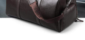 Planet Gates black / China Fashion extra large weekend duffel bag big genuine leather business men's travel bag popular design duffle handbag