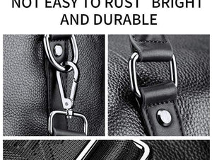 Planet Gates black / China Fashion extra large weekend duffel bag big genuine leather business men's travel bag popular design duffle handbag