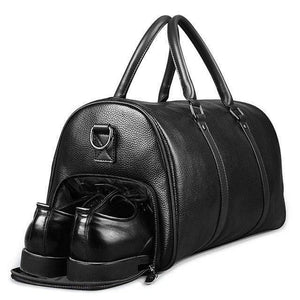 Planet Gates black / China Fashion extra large weekend duffel bag big genuine leather business men's travel bag popular design duffle handbag