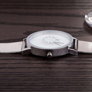 Planet Gates Black / China Fashion New Design Watches Men Women Quartz Clock Stainless Steel Mesh Creative Watch Popular Black White Lovers' Wristwatch