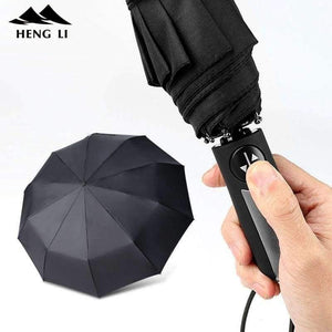 Planet Gates black / China Folding Automatic Umbrella Rain Women Male Auto Luxury Big Windproof Travel Umbrellas For Men Rain Black Coating