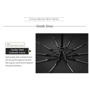 Planet Gates black / China Folding Automatic Umbrella Rain Women Male Auto Luxury Big Windproof Travel Umbrellas For Men Rain Black Coating