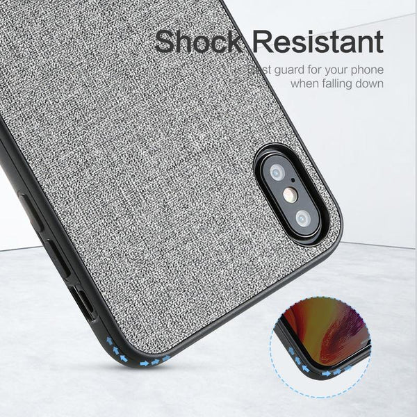 Planet Gates Black / China / For iPhone 6 6s FLOVEME Classic Cloth Case For iPhone XS Max XR Luxury Soft Silicone Phone Cases For iPhone X 7 8 Plus 6 6s Fabric Cover Coque