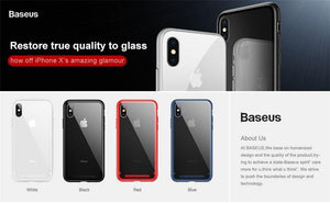 Planet Gates Black / China / For iPhone X Baseus Luxury Glass Case For iPhone X 10 Coque Soft TPU Transparent Glass Back Protective Cover For iPhonex i Phone X Capinhas