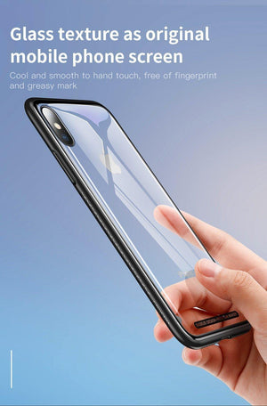 Planet Gates Black / China / For iPhone X Baseus Luxury Glass Case For iPhone X 10 Coque Soft TPU Transparent Glass Back Protective Cover For iPhonex i Phone X Capinhas