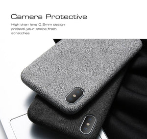 FLOVEME Case For iPhone 7 6 X XS MAX Luxury Cloth Texture Soft TPU Silicone Cover For iPhone 8 iPhone 6 6s 7 plus Phone Case Bag - Planet Gates
