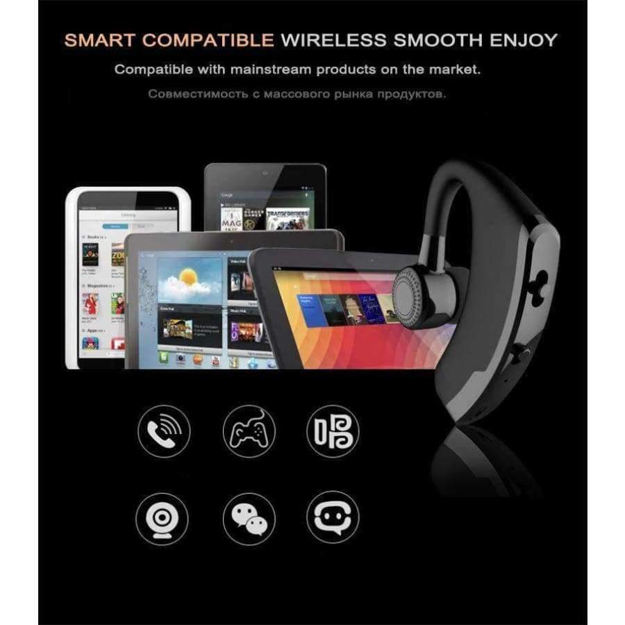 Planet Gates Black / China Handsfree Business Wireless Bluetooth Headset With Mic Voice Control Headphone For Drive Connect With 2 Phone