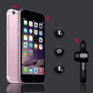 Planet Gates Black / China Handsfree Business Wireless Bluetooth Headset With Mic Voice Control Headphone For Drive Connect With 2 Phone