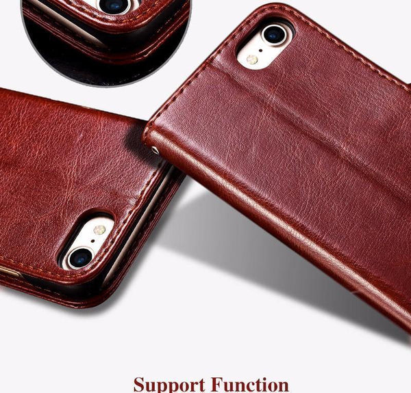 Planet Gates Black / China / I7 I8 TOMKAS Case For iPhone 7 8 Plus PU Leather Wallet Style Kickstand Business Phone Bags Cases For iPhone X 8 7 Plus 6 Plus Case