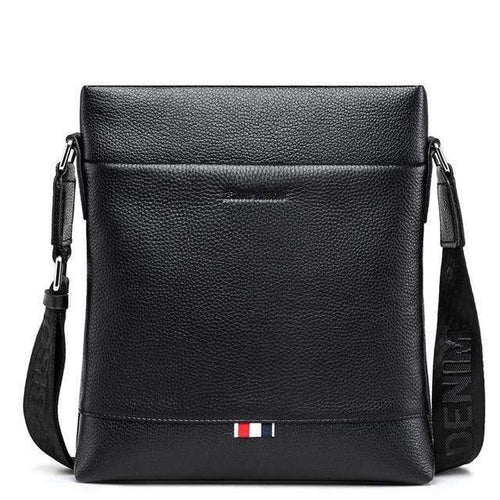 Planet Gates Black / China Leather Men Bag Casual Business Crossbody Bag iPad Mens Messenger Bag Classic Black bolsas male N2821
