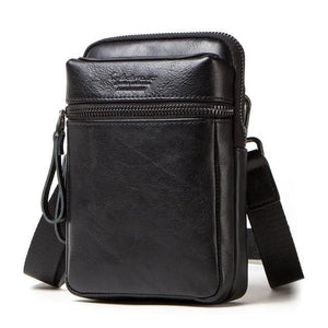 Planet Gates black / China Leather men waist pack for cell phone shoulder bag travel pouch small crossbody bags card holders bolsas