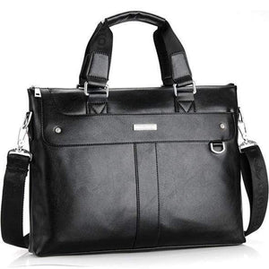 Planet Gates Black / China Men Casual Briefcase Business Shoulder Bag Leather Messenger Bags Computer Laptop Handbag Bag Men's Travel Bags
