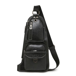 Planet Gates Black / China Men Messenger Bags New Hot Crossbody Shoulder Bag Famous Brand Man's Leather Sling Chest Bag Fashion Casual 6196