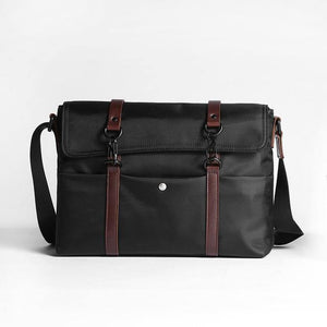 Planet Gates Black / China Men's Messenger Bags Canvas Shoulder Bag Fashion Men Business Solid Color Travel Handbag for 13 Inch Laptop