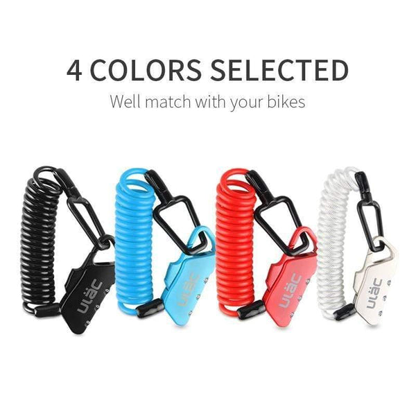 Planet Gates Black / China Mini Bike Lock 1200mm Fold Backpack Cycling Helmet Bicycle Cable Lock 3 Digit Combination Anti-theft Bike Bicycle Lock