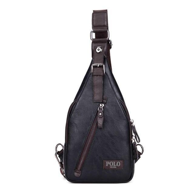 Planet Gates New Arrival Magnetic Hasp Open Men Leather Chest Bag Famous Brand Men Travel Sling Shoulder Bag Casual Crossbody Bag