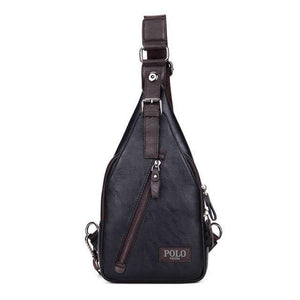 Planet Gates Black / China New Arrival Magnetic Hasp Open Men Leather Chest Bag Famous Brand Men Travel Sling Shoulder Bag Casual Crossbody Bag