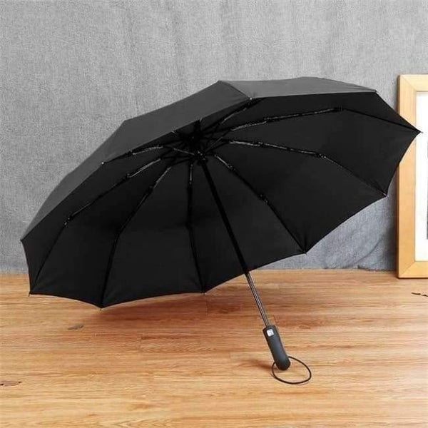Planet Gates Black / China New Big Strong Fashion Windproof Men Gentle Folding Compact Fully Automatic Rain High Quality Pongee Umbrellas