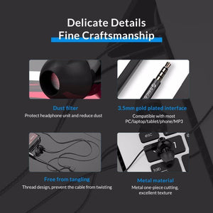 Planet Gates Black / China ORICO Bass High Sound Earphone In-Ear Sport Earphone Colorful Headset Earphones for iPhone 6 6S Xiaomi Ear Phones fone de ouvido