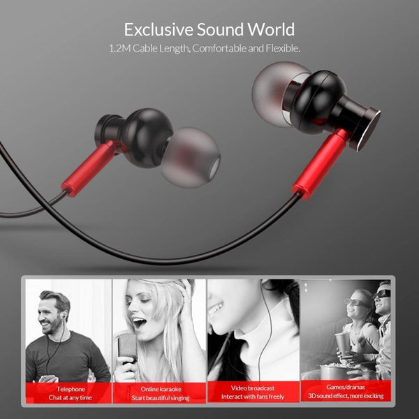 Planet Gates Black / China ORICO In-ear Earphone Bass Sound Sport Earphone Music Earbuds Stereo Gaming Earphone for Phone Xiaomi with Microphone