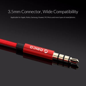 ORICO Woven Earphone Music Earbuds Stereo Gaming Earphone for Phone Xiaomi with Microphone for iPhone 5s iPhone 6 7P Computer - Planet Gates