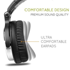Planet Gates Black / China Professional Studio Headphones DJ Stereo Headphones Studio Monitor Gaming Headset 3.5mm 6.3mm Cable For Xiaomi Phones PC