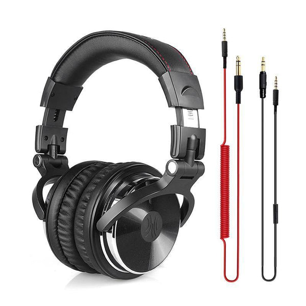 Planet Gates Black / China Professional Studio Headphones DJ Stereo Headphones Studio Monitor Gaming Headset 3.5mm 6.3mm Cable For Xiaomi Phones PC