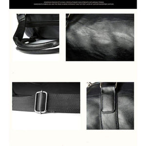 Planet Gates BLACK / China PU Leather Men's Sports Bags Gym Bags Classic Sports HandBag Fitness Travel Bags Workout Shoulder Bag SB0004